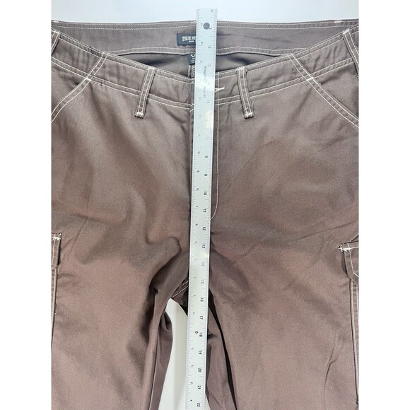 True Religion Jeans Men's Bracken Brown Baggy Cargo Pants Size 38 Y2K 2000‎ NWT - Picture 9 of 10
